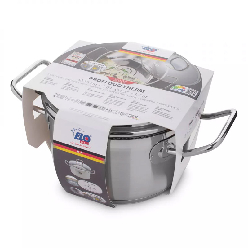 Кастрюля с крышкой ELO Profi Duo Therm 1,6л