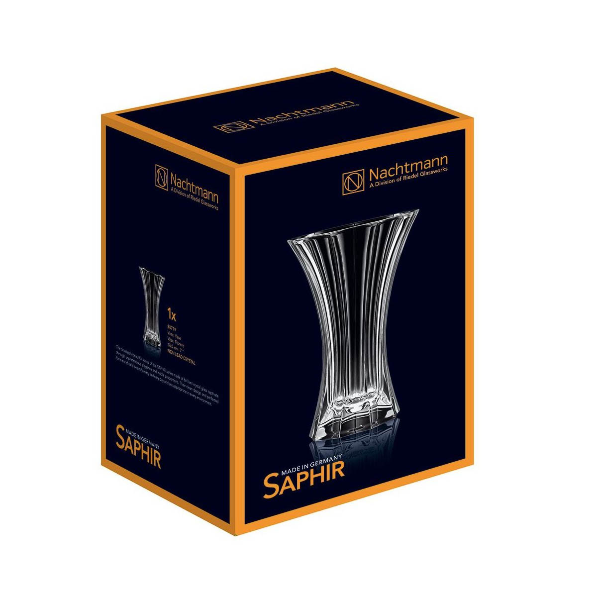 SAPHIR - Ваза 30см бессвинцовый хрусталь