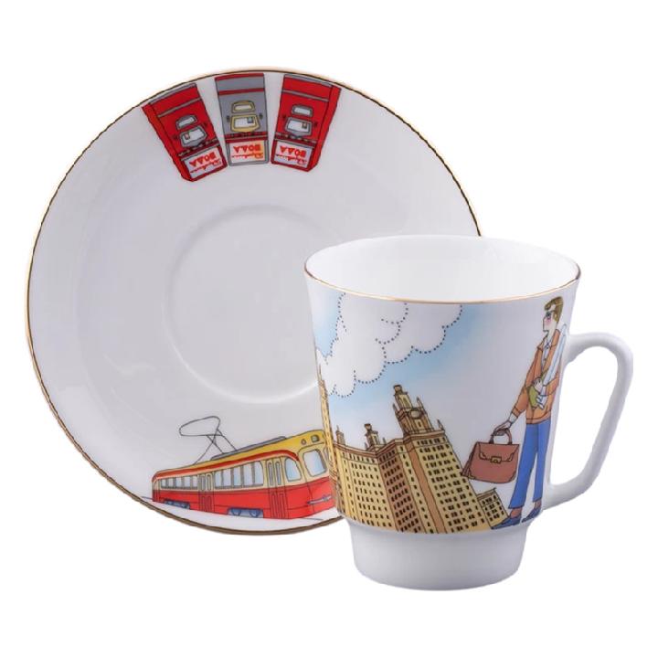 Пара чайная Императорский фарфоровый завод Москва и москвичи Университет