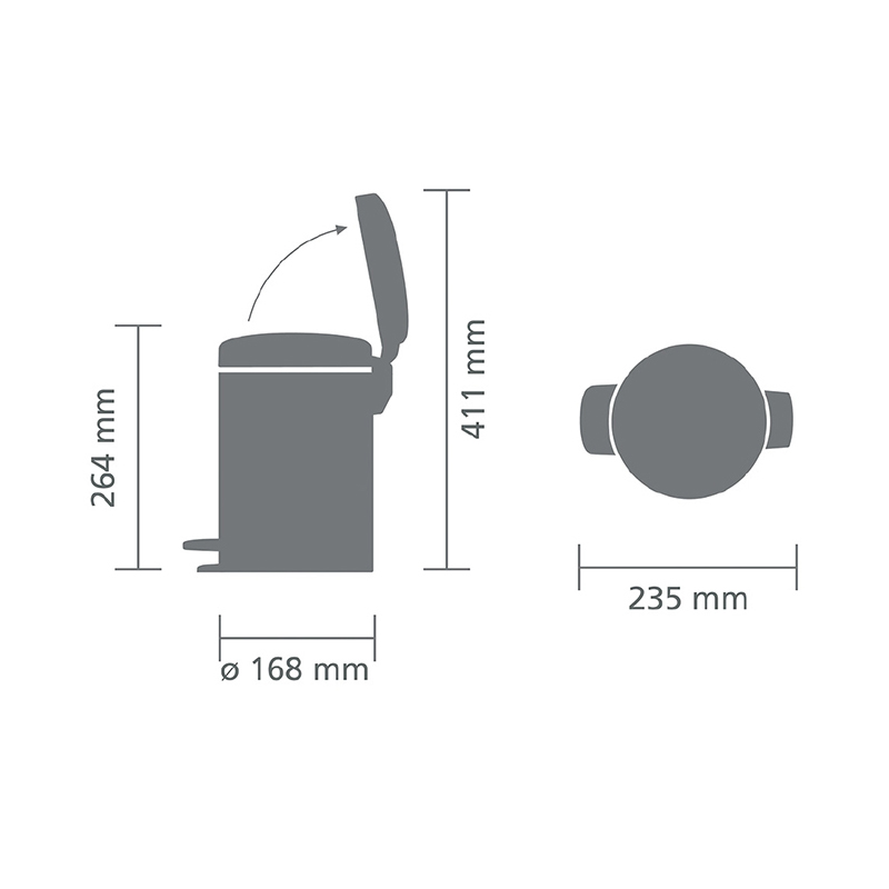 Мусорный бак Brabantia NewIcon 3л