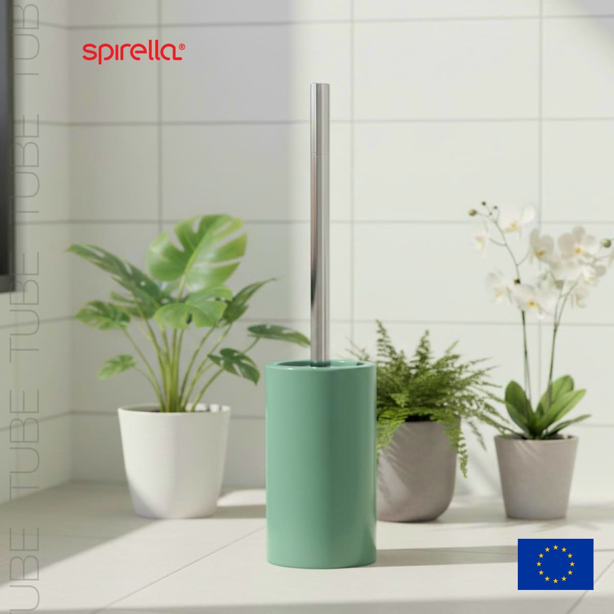 Ерш для унитаза Spirella Tube Moss-Green