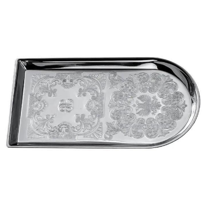 Поднос для чая Кольчугинский Мельхиор с гравировкой