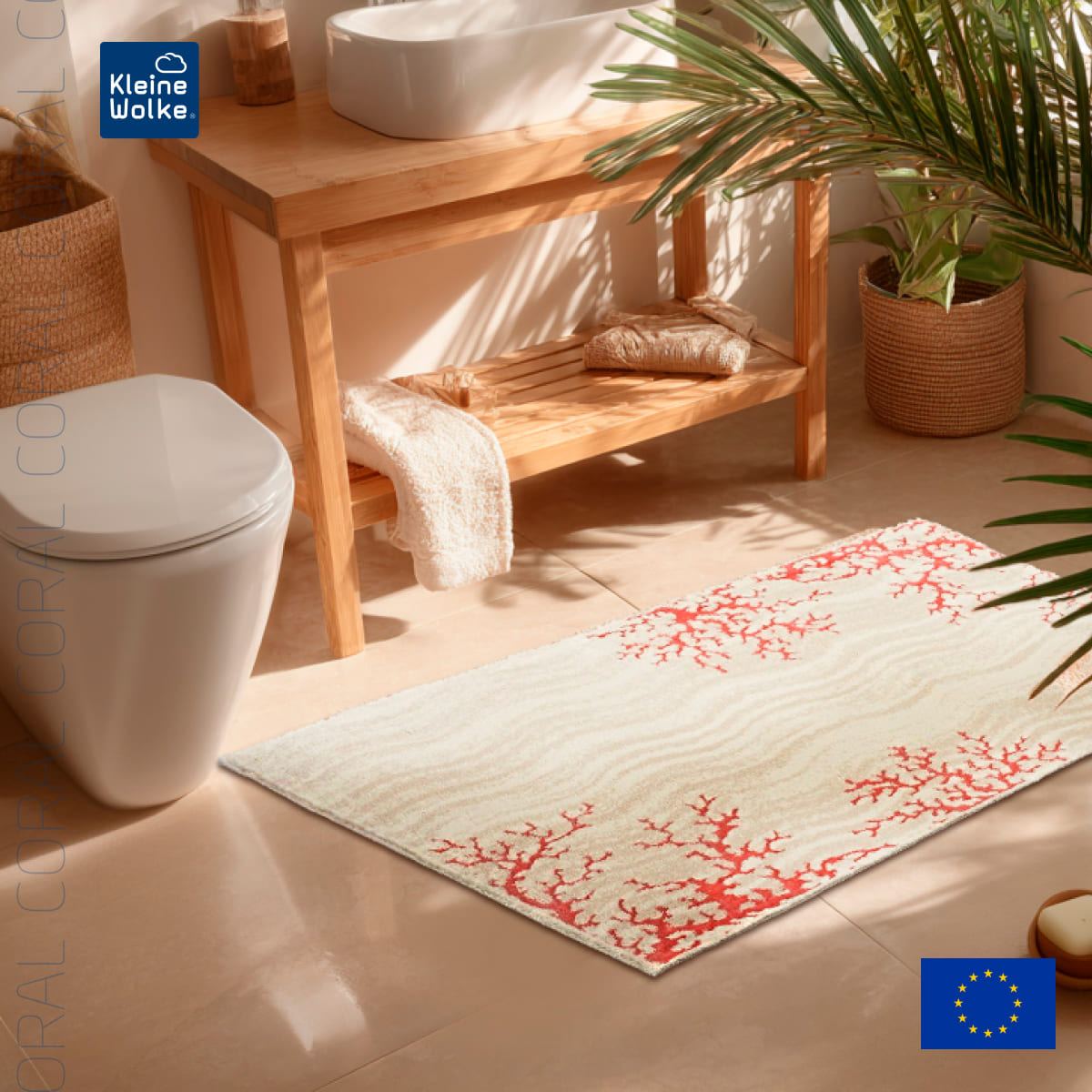 Коврик для ванной Kleine Wolke Coral 60x60см