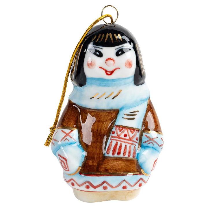 Елочная игрушка Лефортовский фарфор Чукча