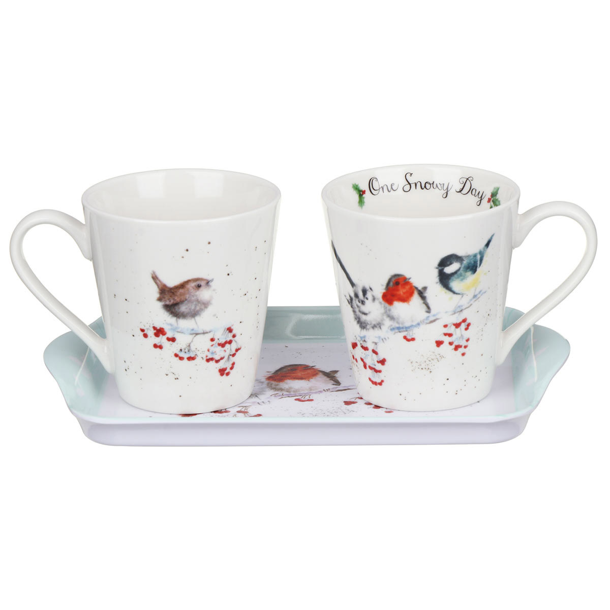Набор кружек на подносе Royal Worcester’s Wrendale Designs Птицы 2шт