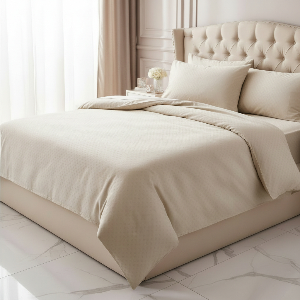 Комплект постельного белья евро Lameirinho Jacquard 5 предметов, белый