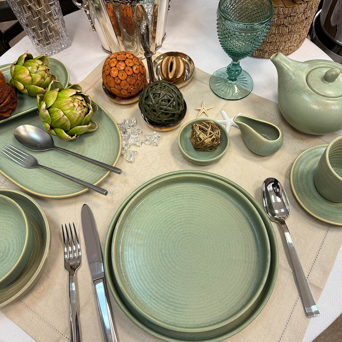 Тарелка с вертикальным бортом Home Chef Amber Green 25,3см