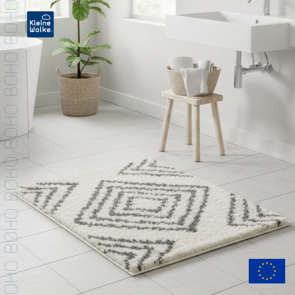Коврик для ванной комнаты Kleine Wolke Boho Nature