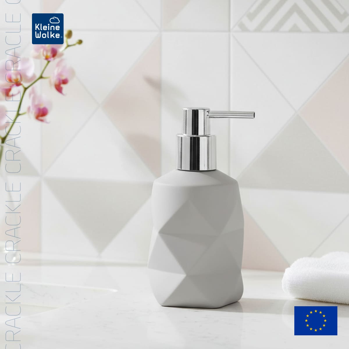 Дозатор для жидкого мыла Kleine Wolke Crackle Platinum