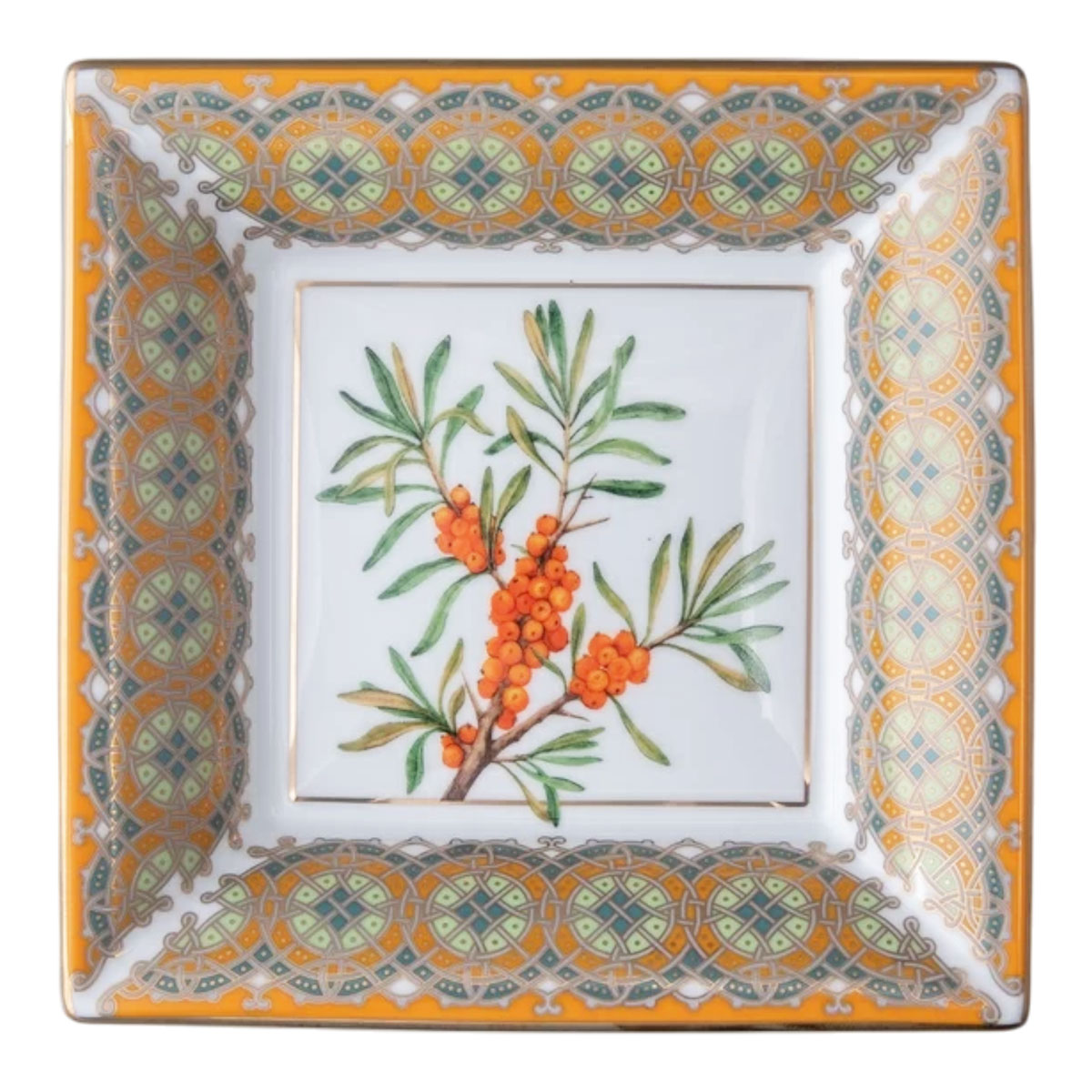 Подставка для мелочей квадратная ИФЗ Цветы и ягоды России. Облепиха сибирская