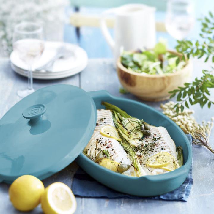 Форма для запекания рыбы Emile Henry Папильот, голубая лагуна