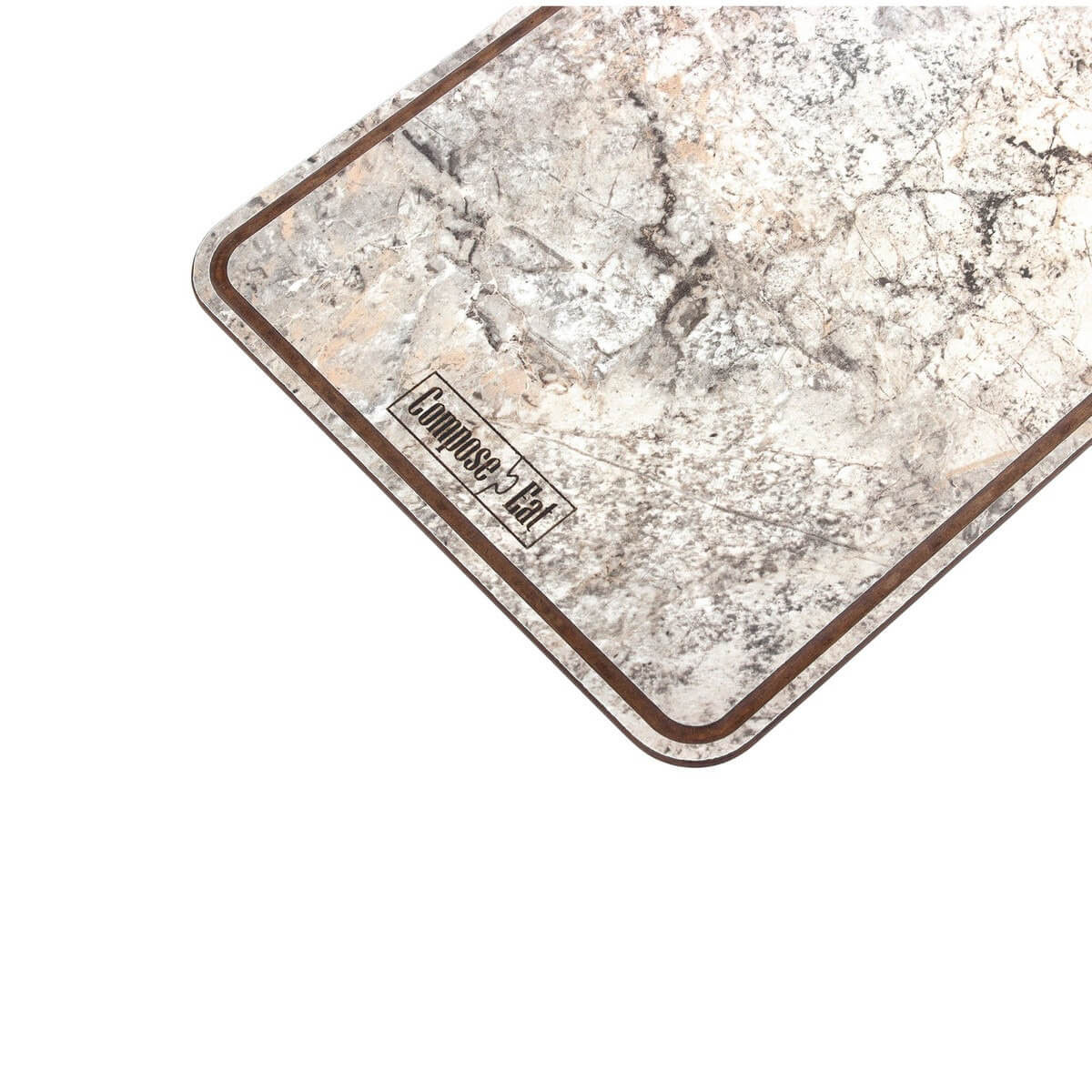 Доска разделочная с желобом ComposeEat Everyday 29x20см, мрамор серый