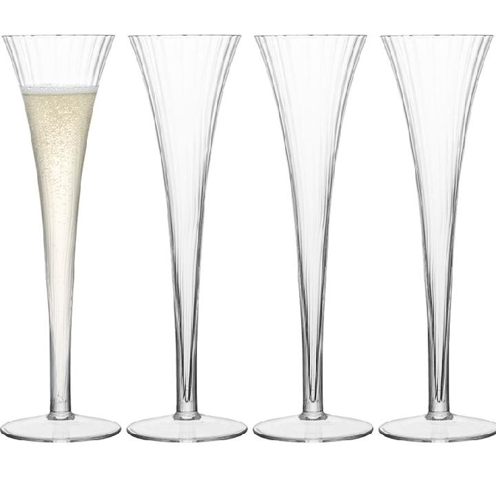 Набор бокалов-флейт для шампанского LSA International Aurelia 200мл, 4шт
