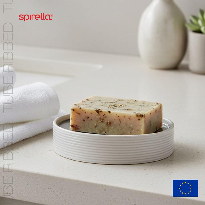 Мыльница Spirella Tube-Ribbed, цвет серый