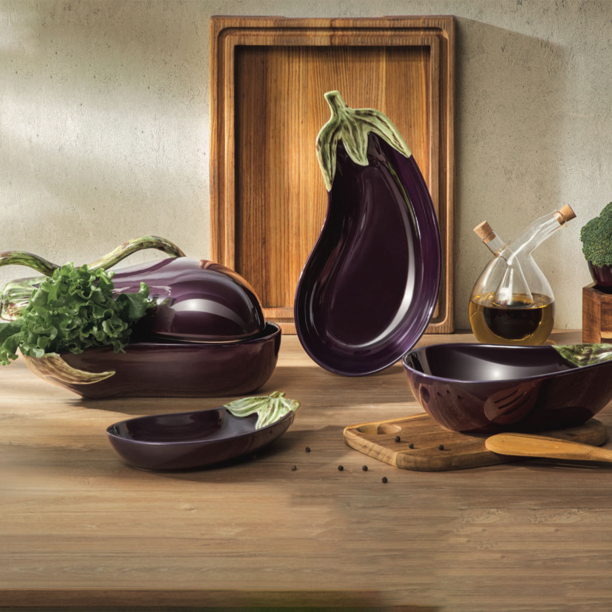 Блюдо сервировочное Lefard Баклажан 24х12х3,5см