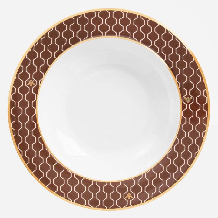 Тарелка суповая Domique To Bee or Not, цвет темно-коричневый
