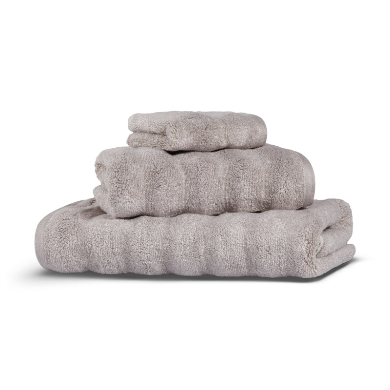 Полотенце махровое Hamam Ash Ribbed 50x100см, светлый дым