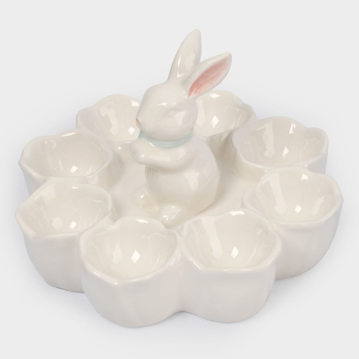 Блюдо пасхальное Anna Lafarg Пасха Золотая Кролик в цветах 18х12см