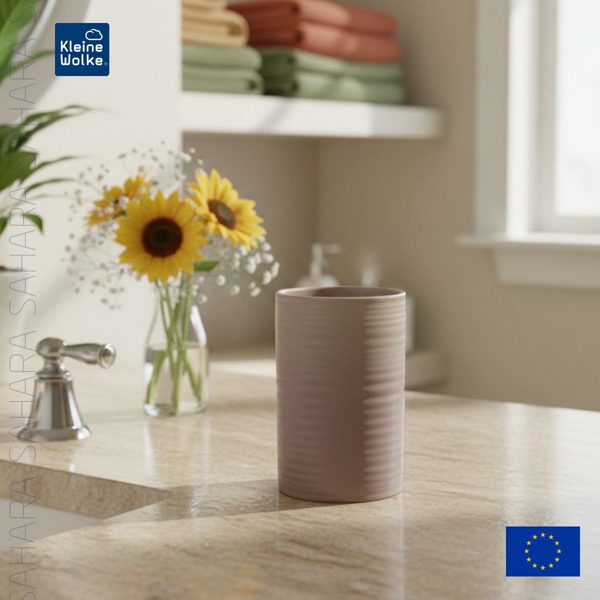 Стакан для зубных щеток Kleine Wolke Sahara, песочный