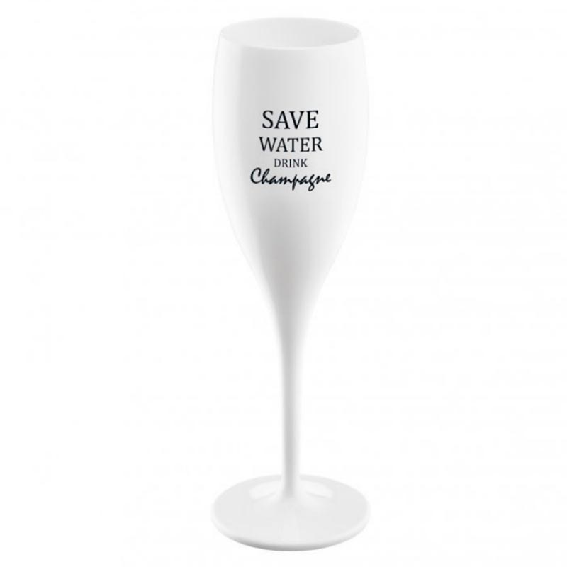 

Бокал для шампанского Koziol Cheers No.1 SAVE WATER DRINK CHAMPAGNE, Белый