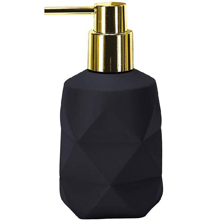 Дозатор для жидкого мыла Kleine Wolke Golden Crackle, черный