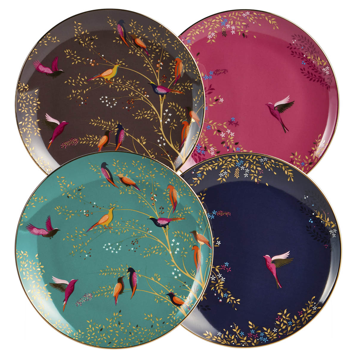 Набор тарелок закусочных Lefard Golden Birds 4шт