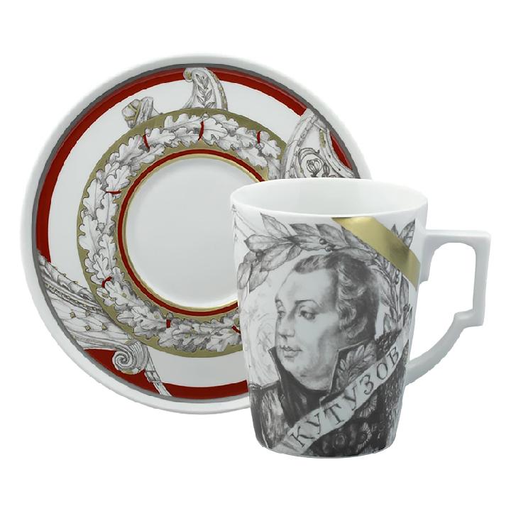 Пара чайная Императорский фарфоровый завод Полководцы России Михаил Кутузов