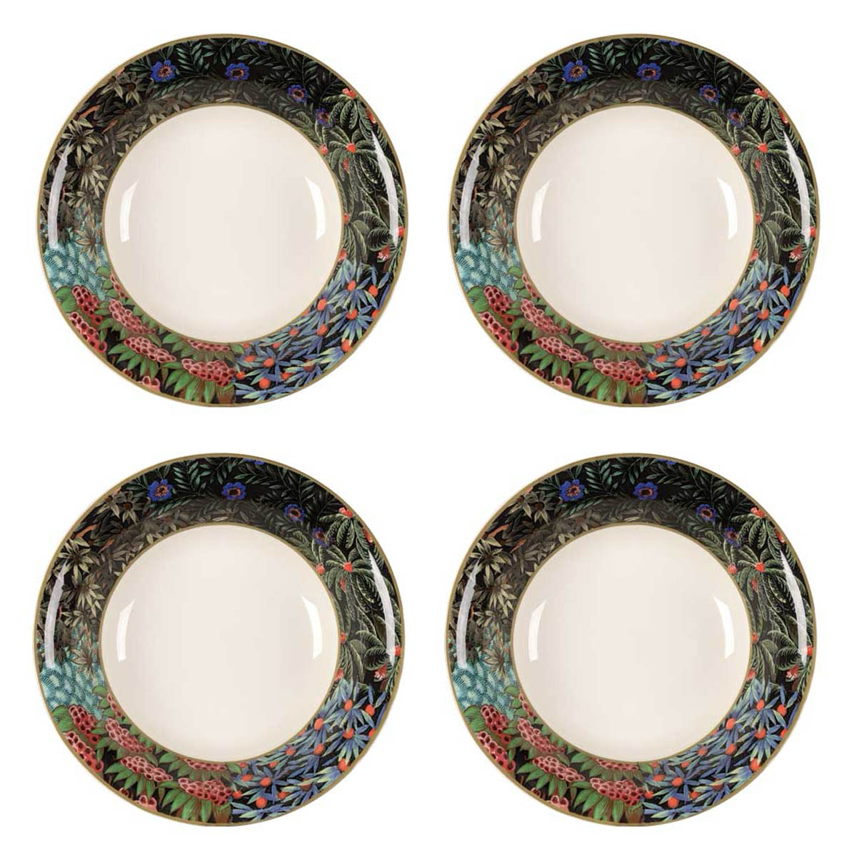 Набор тарелок для хлопьев Gien Le Jardin Du Palais 4шт