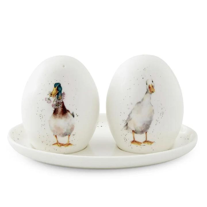 Солонка и перечница на подносе Royal Worcester’s Wrendale Designs Утки 8,5см