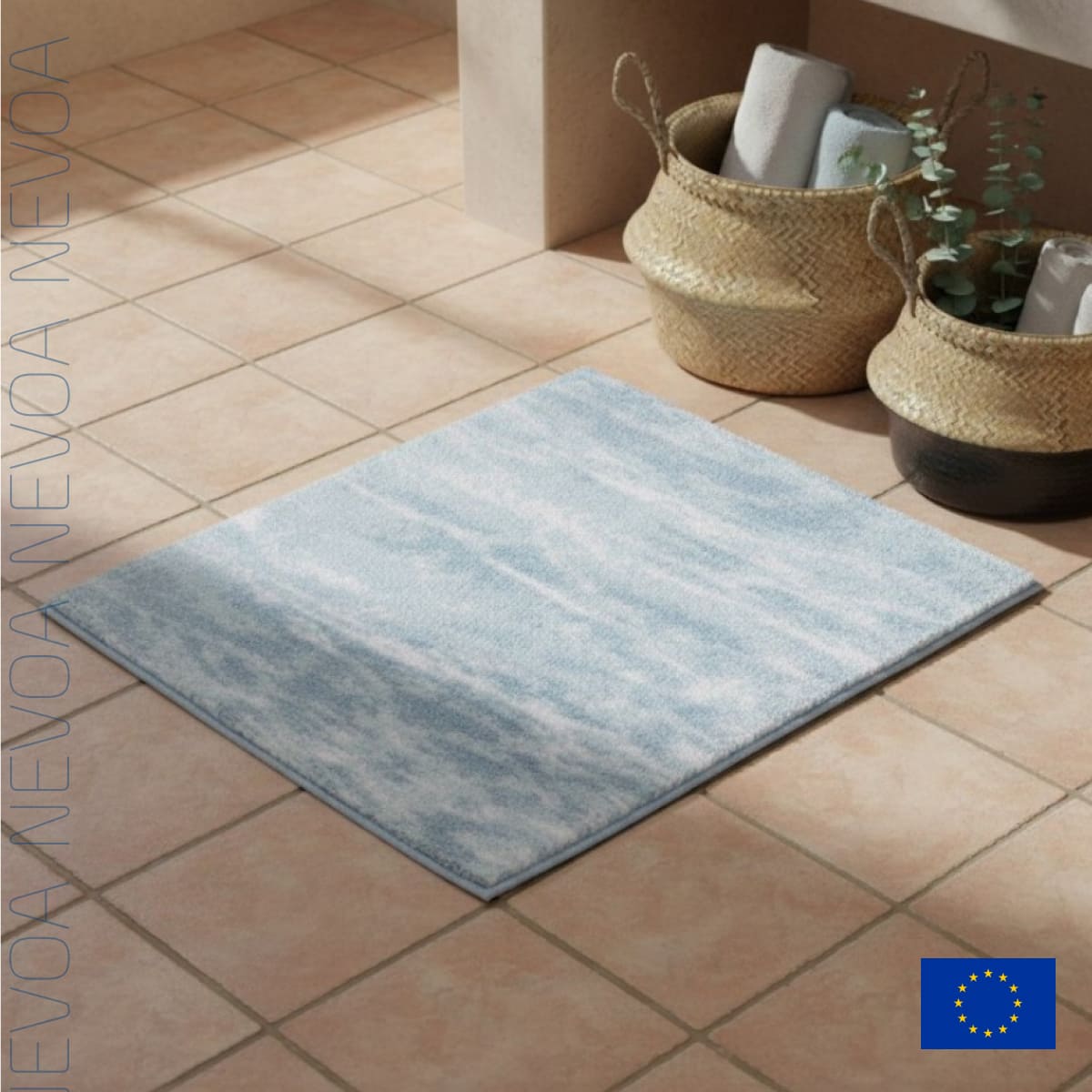 Коврик для ванной комнаты Kleine Wolke Nevoa 60x60см, светло-голубой