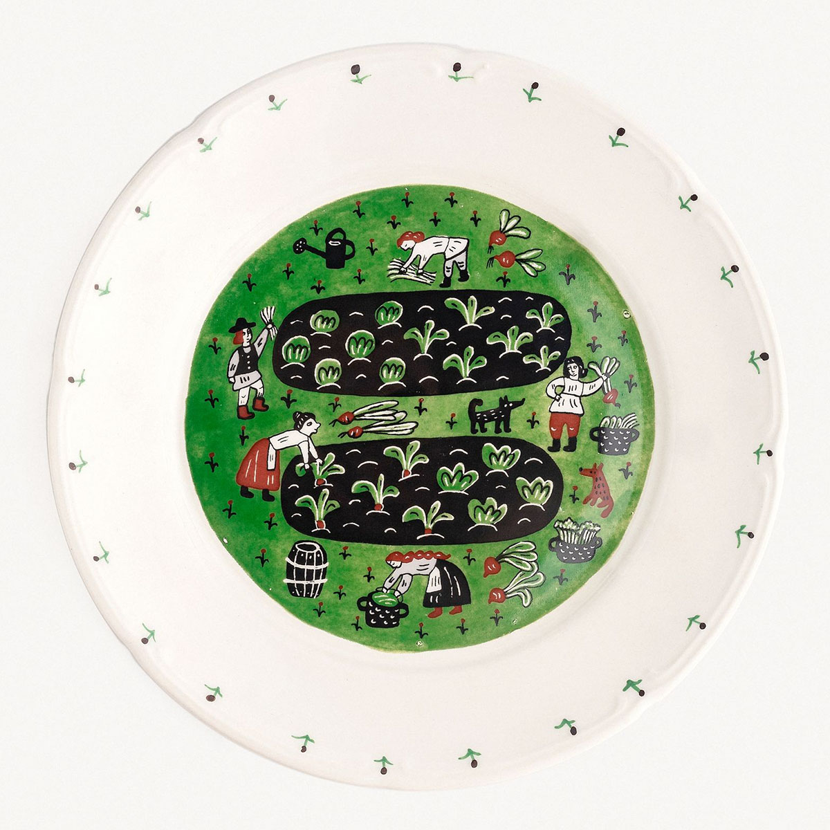 Тарелка закусочная Дымов Керамика Огород Уткина Урожай