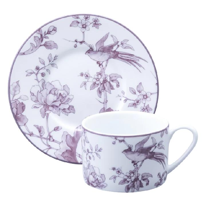Пара чайная Императорский фарфоровый завод Monplaisir Violet