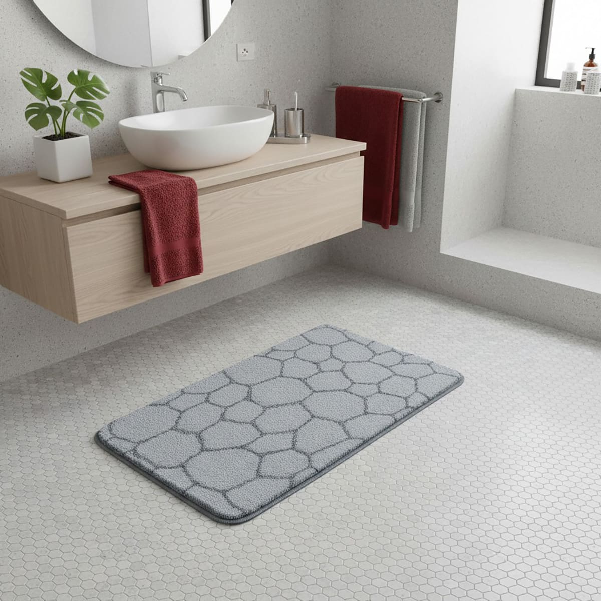 Коврик для ванной 60x90см Kleine Wolke Soapy, серый