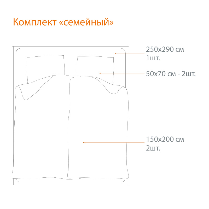 Комплект постельного белья семейный Emanuela Galizzi EG 2020