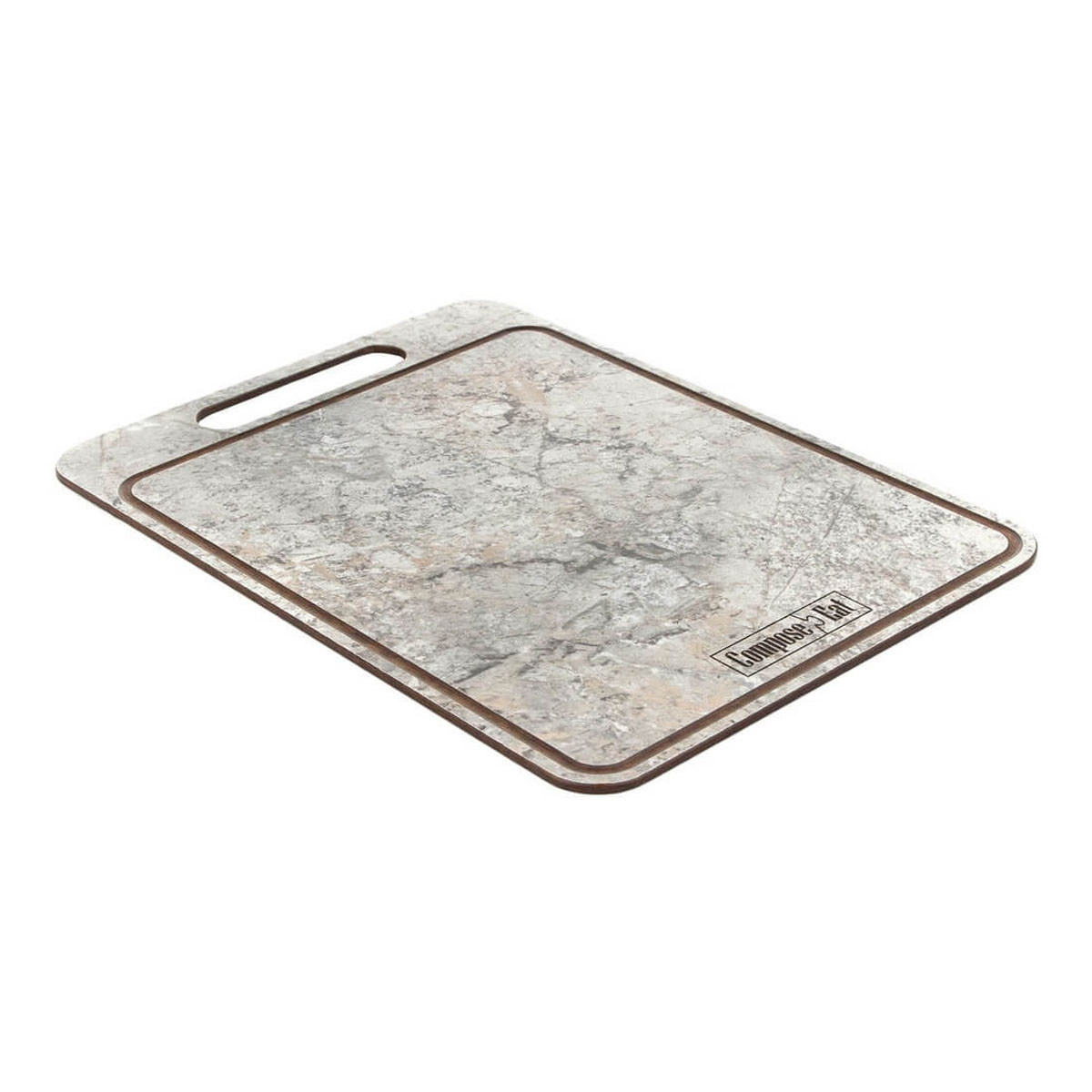 Доска разделочная с желобом ComposeEat Everyday 29x20см, мрамор серый