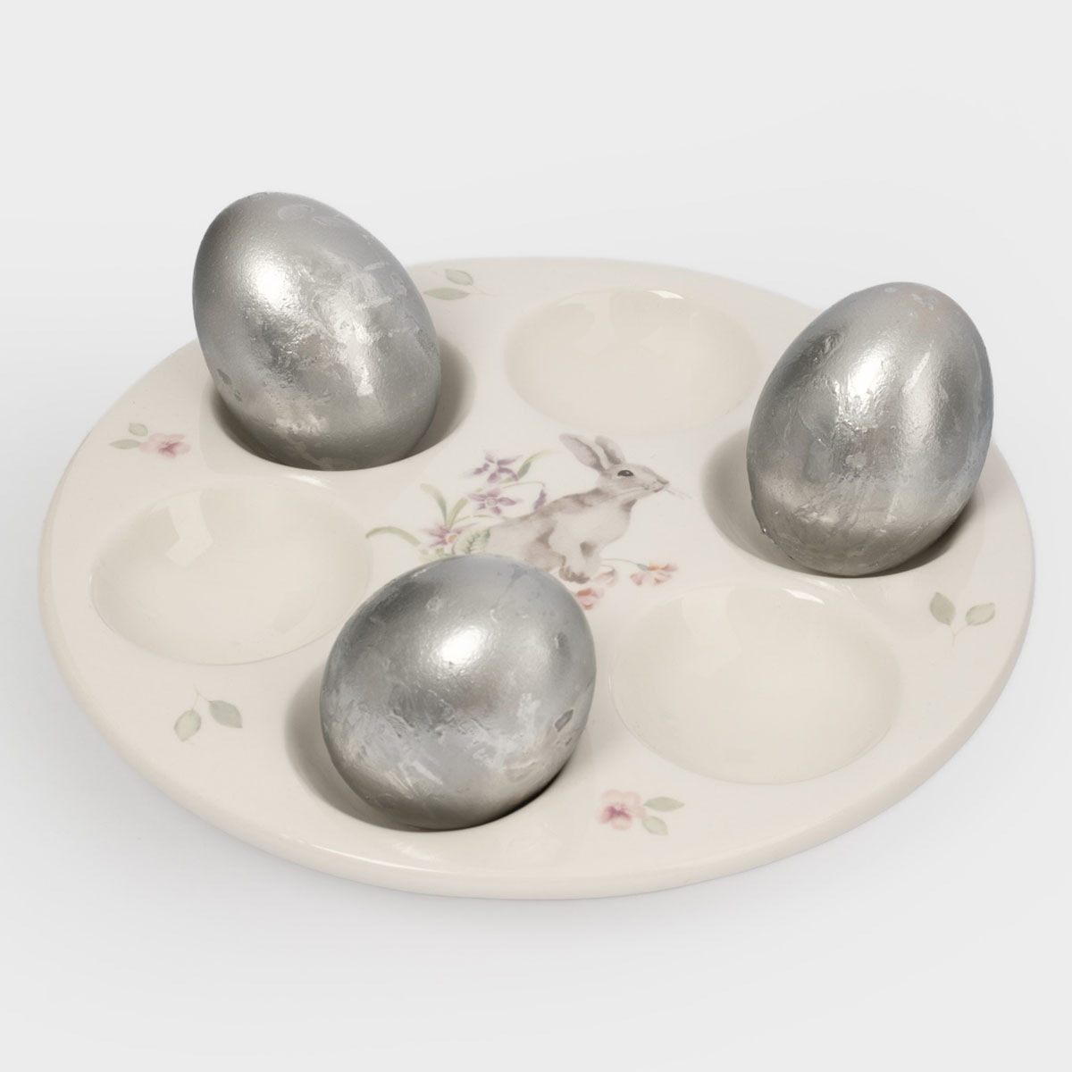 Блюдо пасхальное Anna Lafarg Пасха Натуральная Кролик с цветами