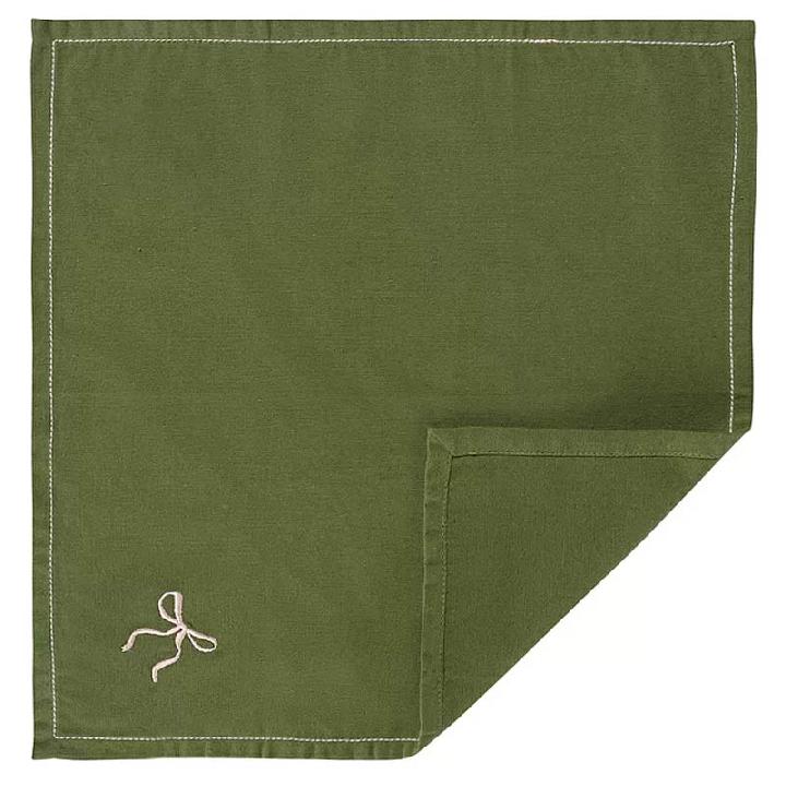 Салфетка сервировочная Tkano Essential Fancy Bows,олива