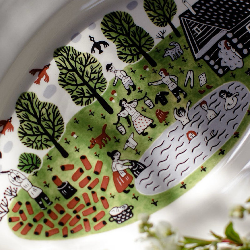 Тарелка суповая Дымов Керамика Огород Уткина Урожай