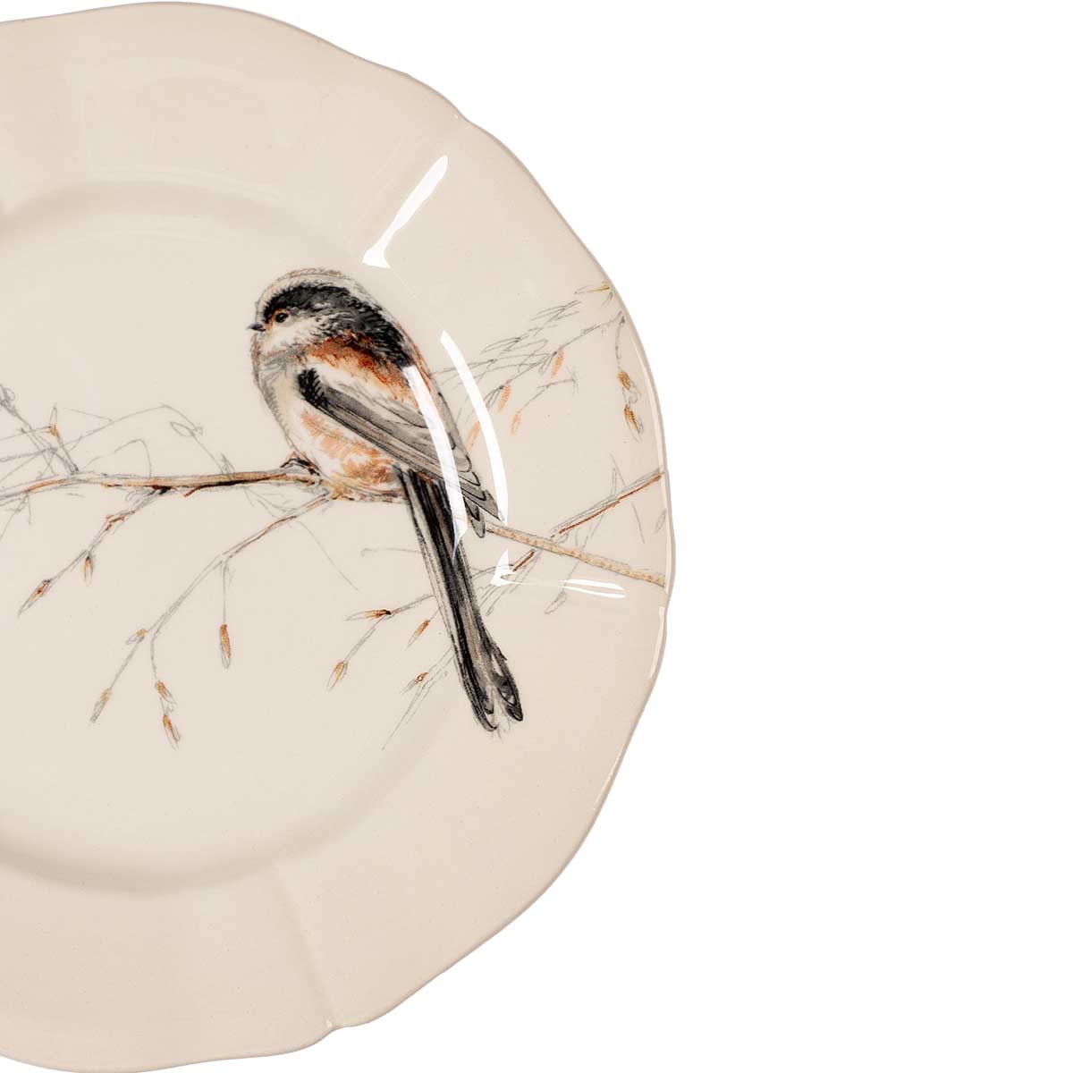 Тарелка для канапе Gien Oiseaux Foret Синица
