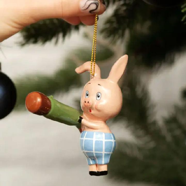 Елочная игрушка Ярославская Керамическая Мануфактура Пятачок