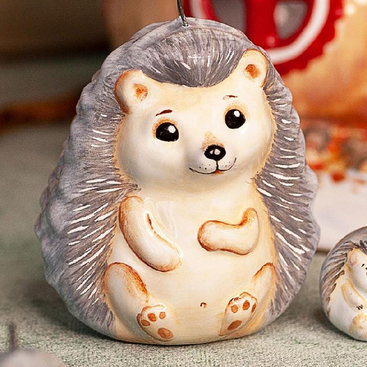 Елочная игрушка Ярославская Керамическая Мануфактура Лесные зверята. Еж