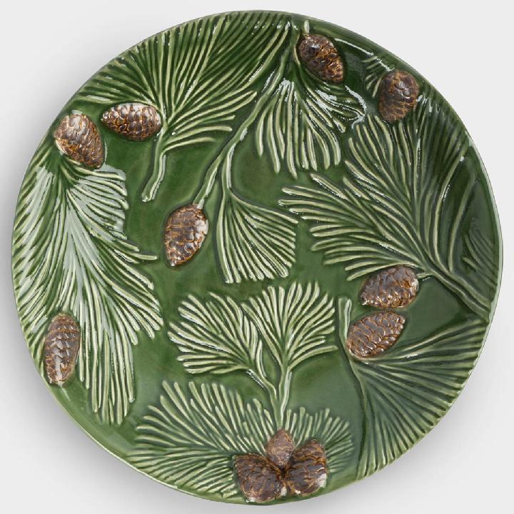 Блюдо глубокое Anna Lafarg Еловые Ветки Шишки на еловой ветке