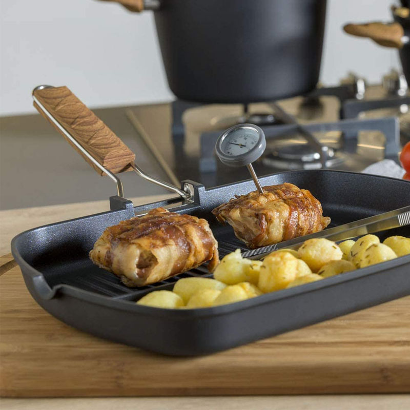 Сковорода-гриль Tognana Country Chic Diamond двухсекционная со складной ручкой