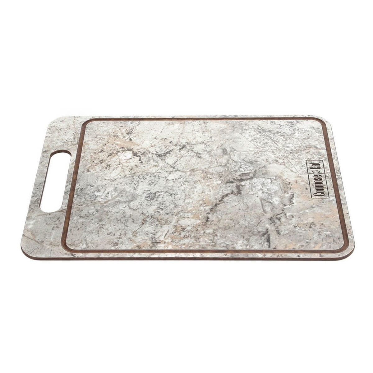 Доска разделочная с желобом ComposeEat Everyday 29x20см, мрамор серый