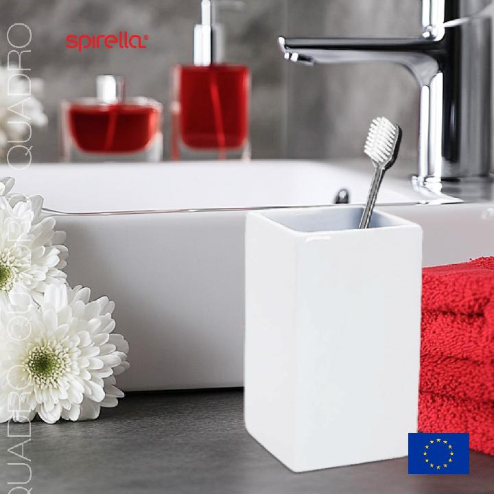 Стакан для зубных щеток Spirella Quadro, белый