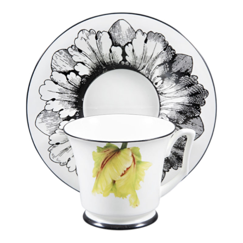 Чайная пара Императорский фарфоровый завод Сысоев Волшебный сад II