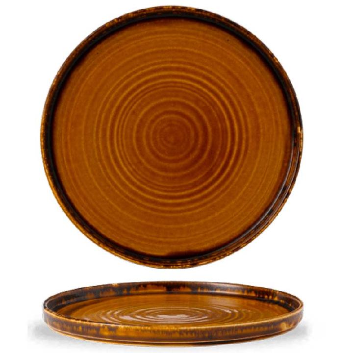 Тарелка обеденная с вертикальным бортом Dudson Harvest, цвет коричневый