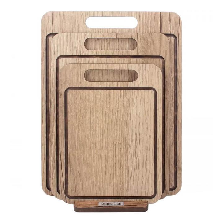 Набор разделочных досок на подставке ComposeEat Everyday дуб натуральный, 3шт