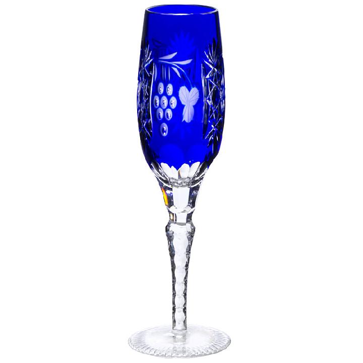 Фужер для шампанского Ajka Crystal Grape 180мл, синий