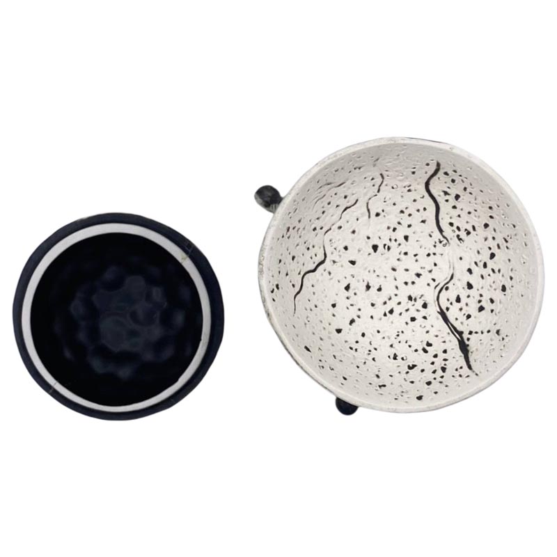 Салатник Kenai Ceramics PuraSangre, белый, черный